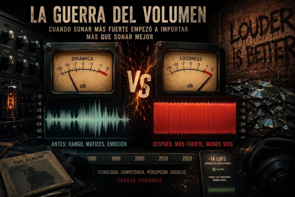 guerra del volumen loudness war dinamica mastering
